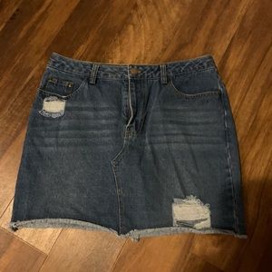 Forever 21 mini jean skirt